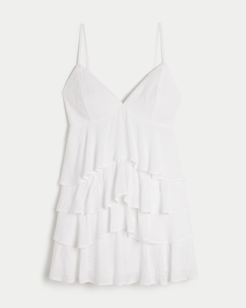 mini-jumpsuit mit v-ausschnitt rüschen und lagenlook im babydoll-stil