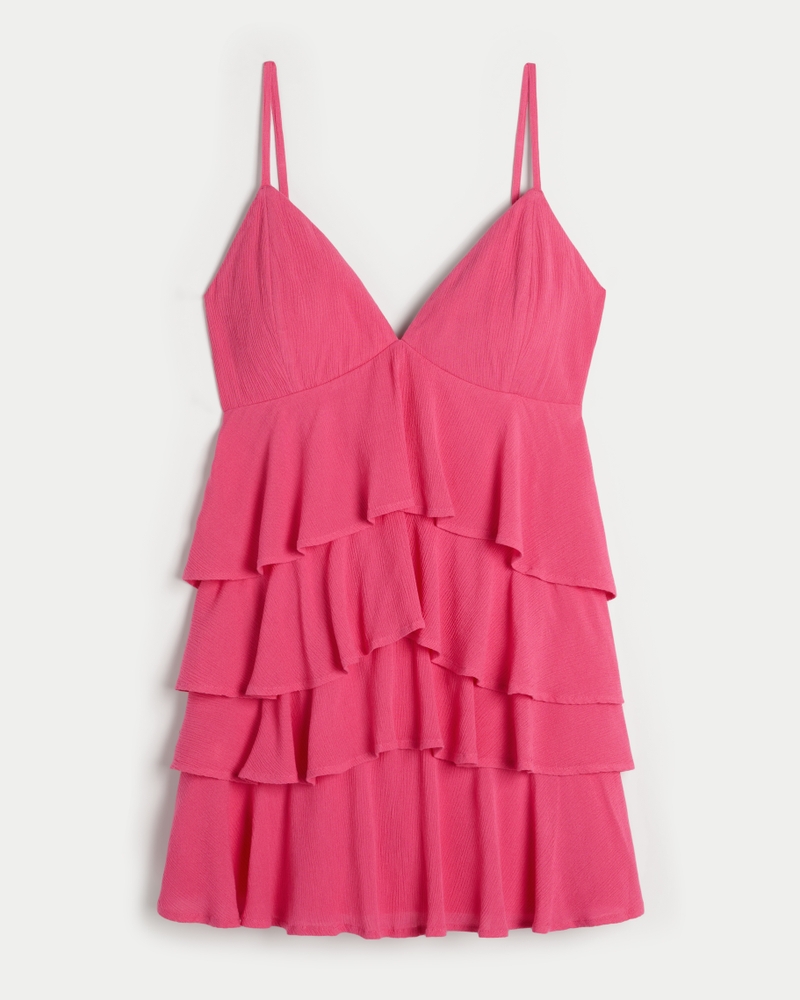 mini-jumpsuit mit v-ausschnitt rüschen und lagenlook im babydoll-stil