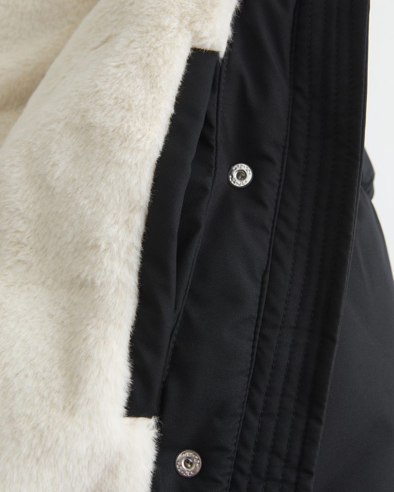 daunenjacke mit kunstpelzfutter für jedes wetter