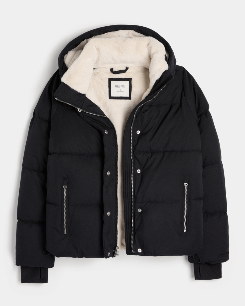 daunenjacke mit kunstpelzfutter für jedes wetter