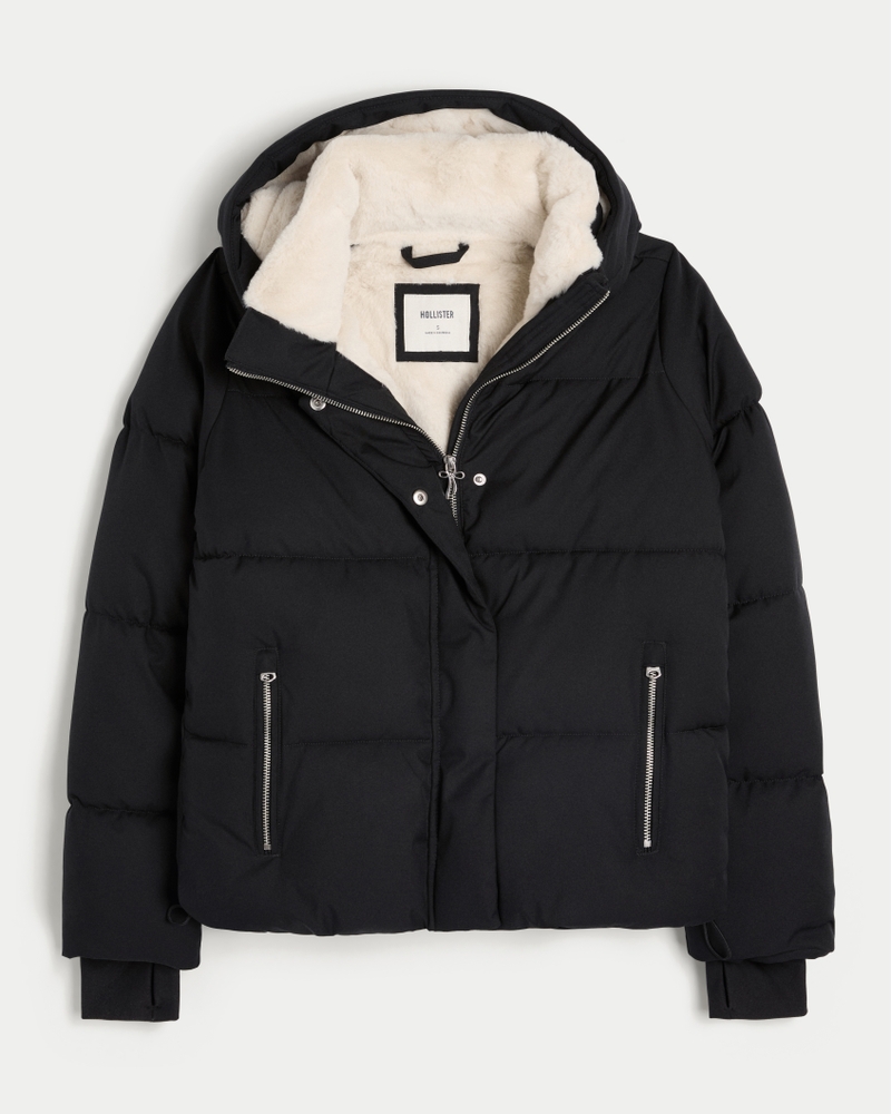 daunenjacke mit kunstpelzfutter für jedes wetter