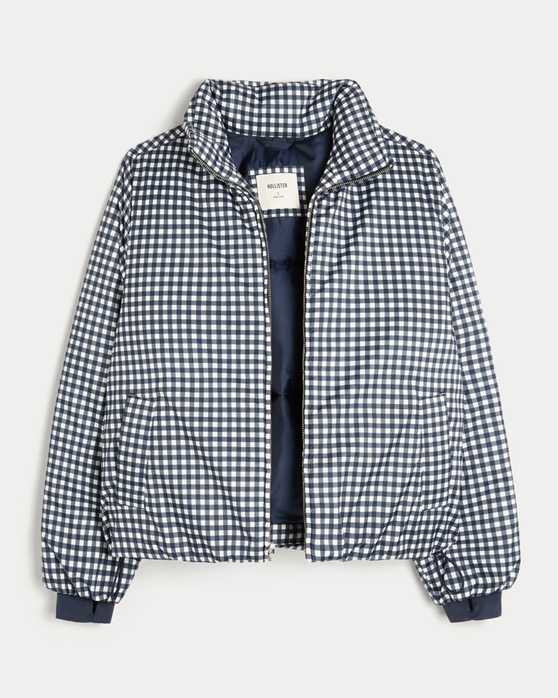 daunenjacke mit reißverschlussmuster