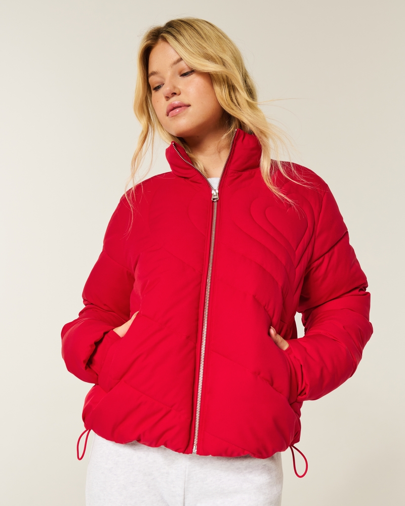 daunenjacke mit reißverschlussmuster