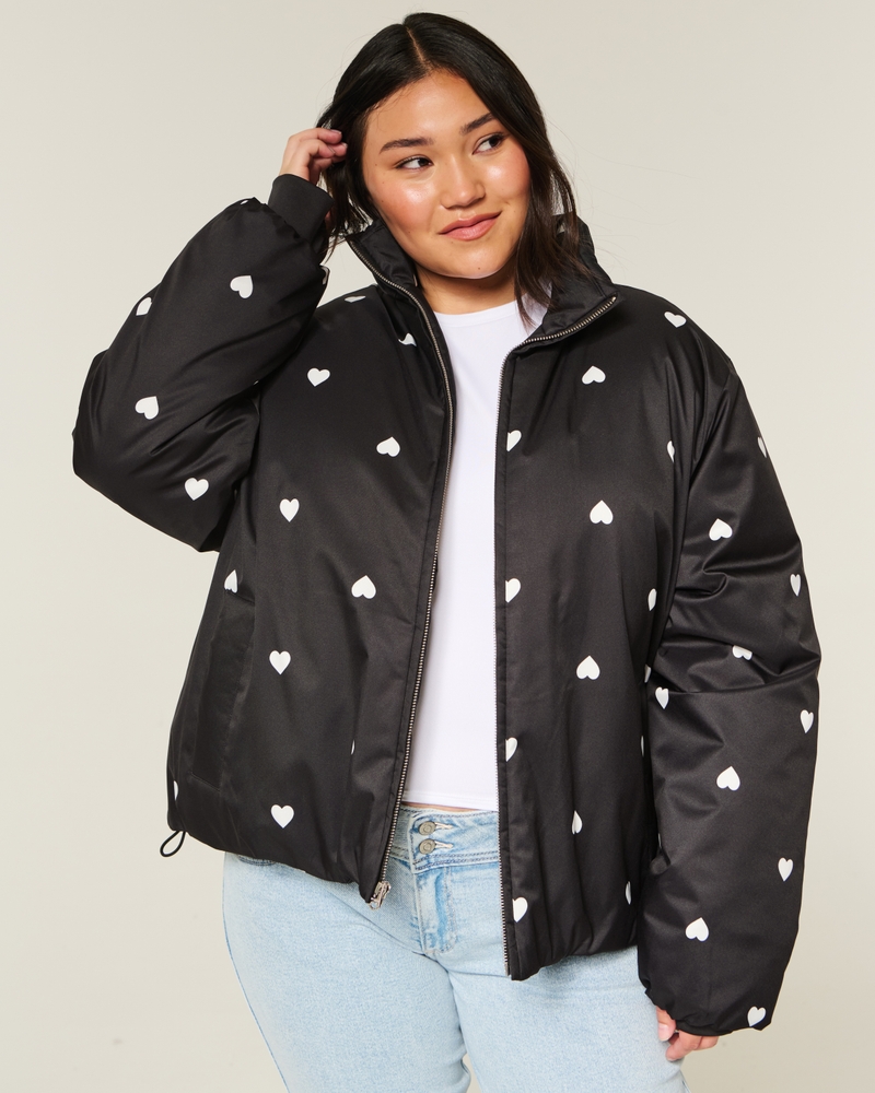 daunenjacke mit reißverschlussmuster