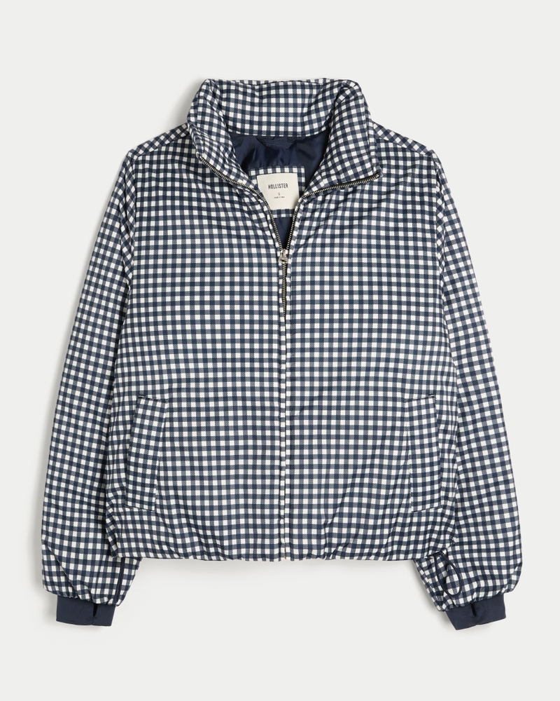 daunenjacke mit reißverschlussmuster