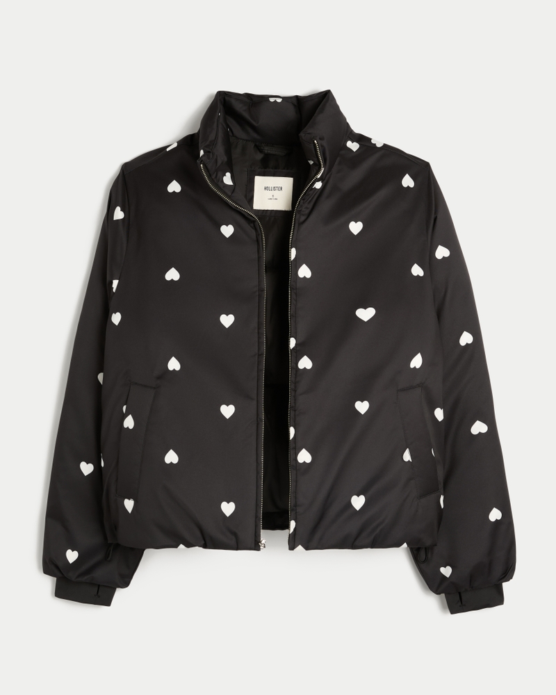 daunenjacke mit reißverschlussmuster