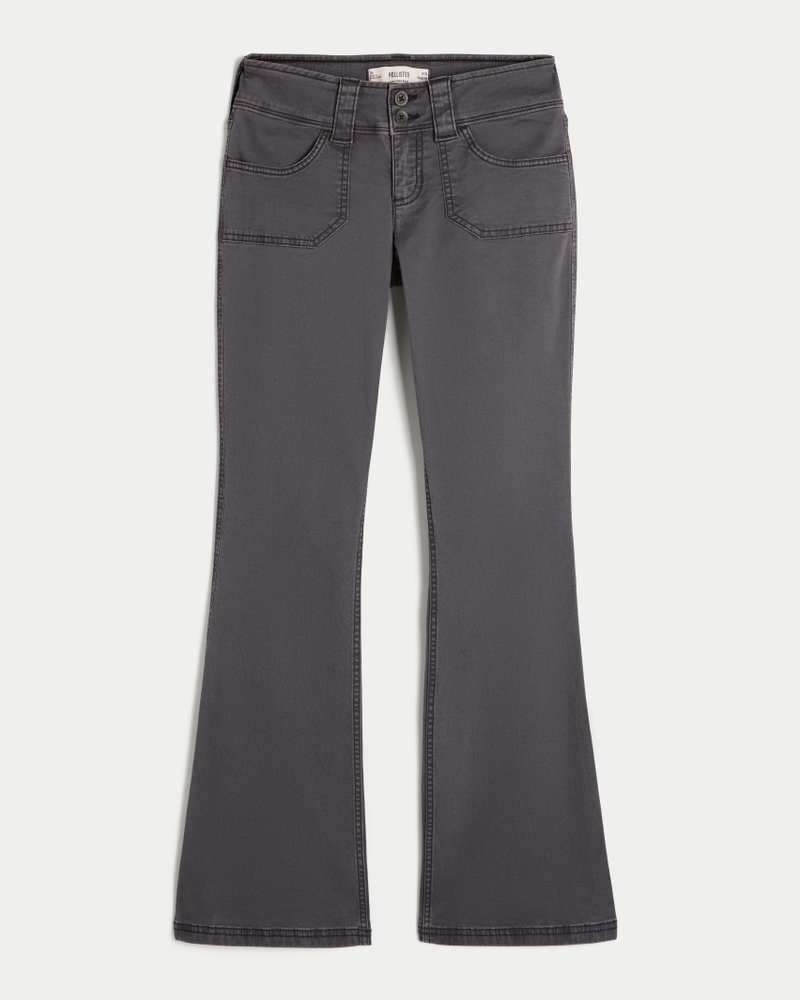 bootcut-hosen mit niedrigem bund