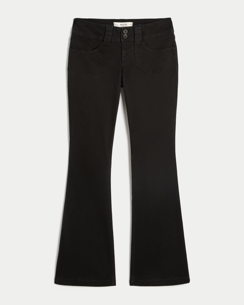 bootcut-hosen mit niedrigem bund