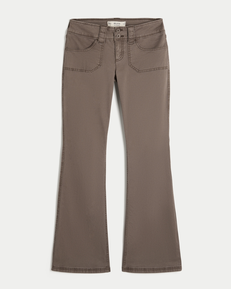 bootcut-hosen mit niedrigem bund