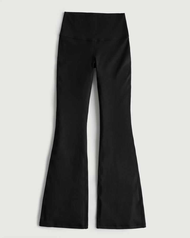 gilly hicks recharge sportliche leggings mit hohem bund und ausgestelltem bein