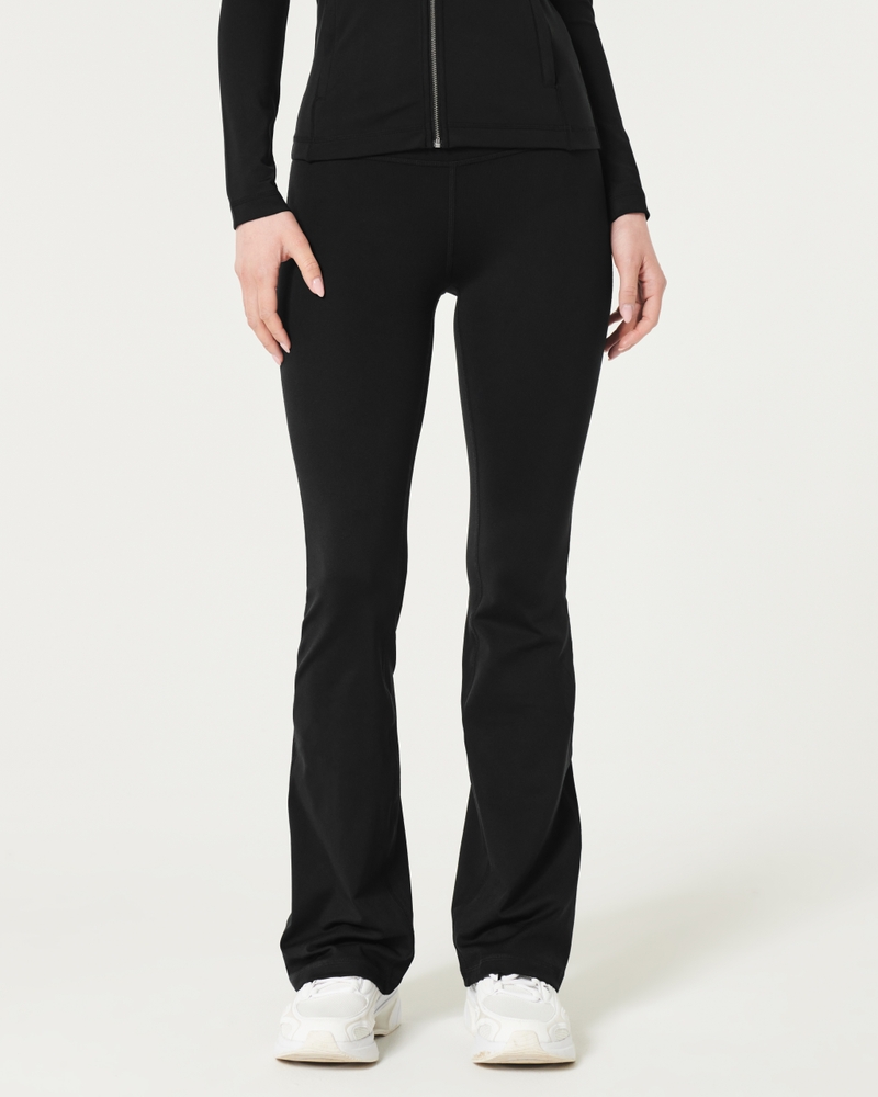 gilly hicks recharge sportliche leggings mit hohem bund und ausgestelltem bein