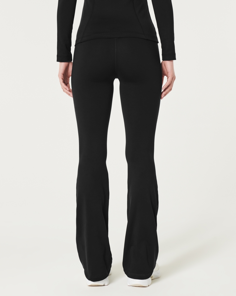 gilly hicks recharge sportliche leggings mit hohem bund und ausgestelltem bein