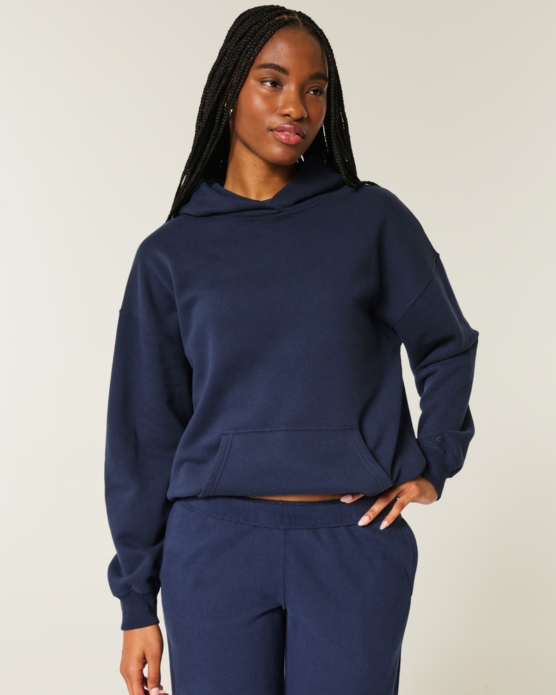 oversize-hoodie mit glitzerprint und bonbonmuster