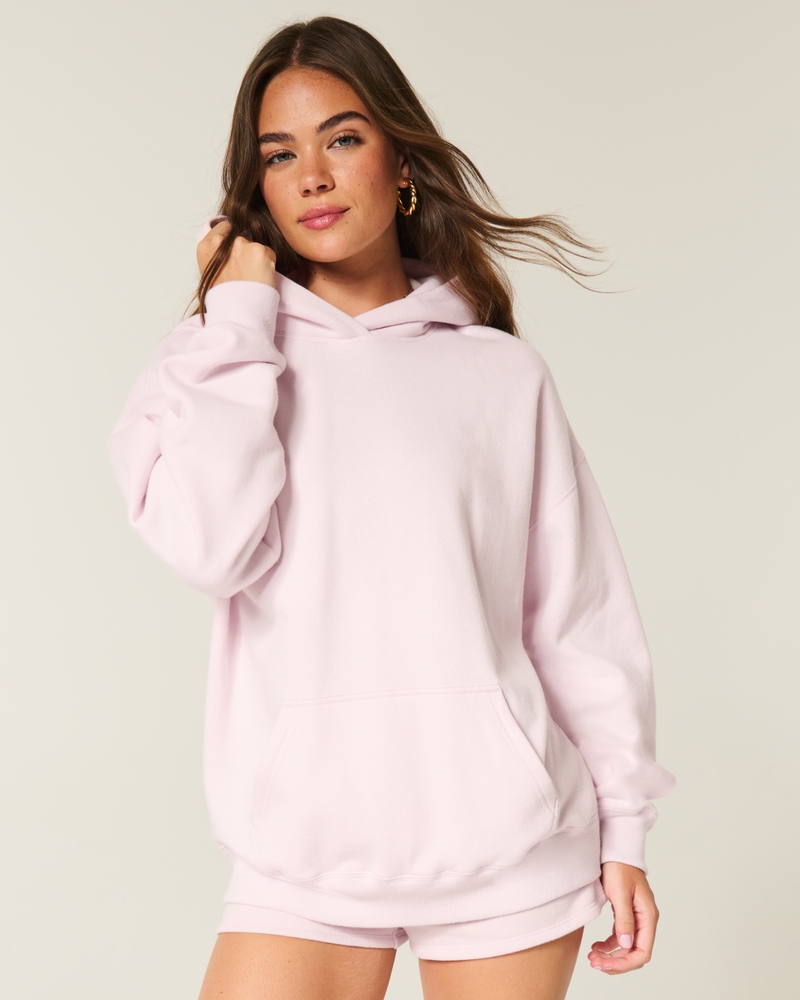 oversize-hoodie mit glitzerprint und bonbonmuster