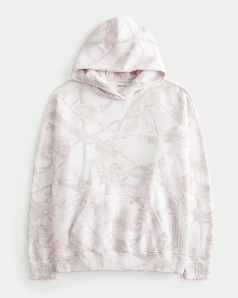 oversize-hoodie mit glitzerprint und bonbonmuster