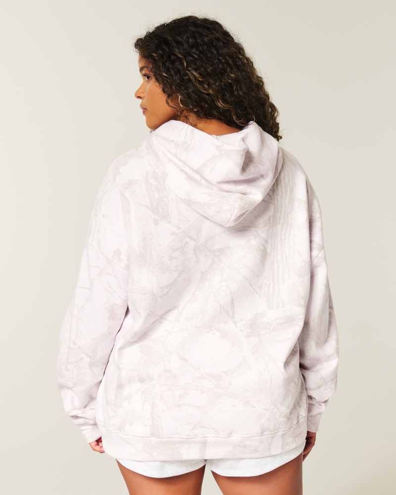 oversize-hoodie mit glitzerprint und bonbonmuster