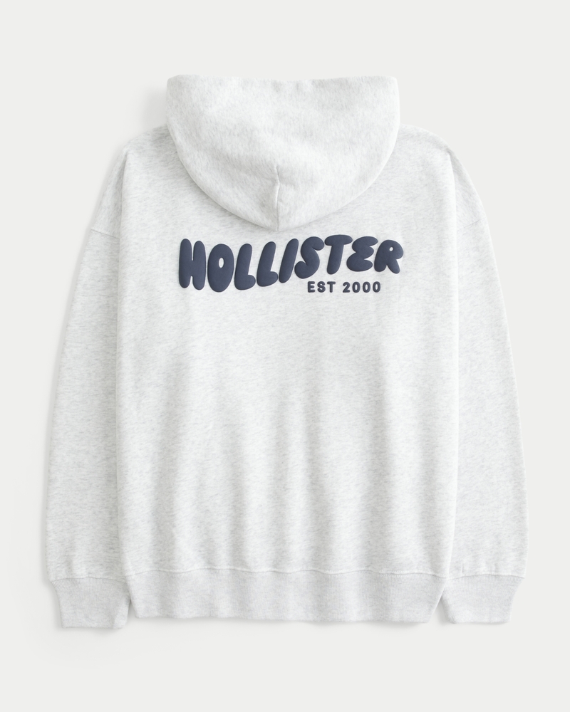 hollister feel good logo oversized hoodie