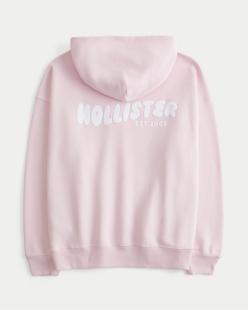 hollister feel good logo oversized hoodie