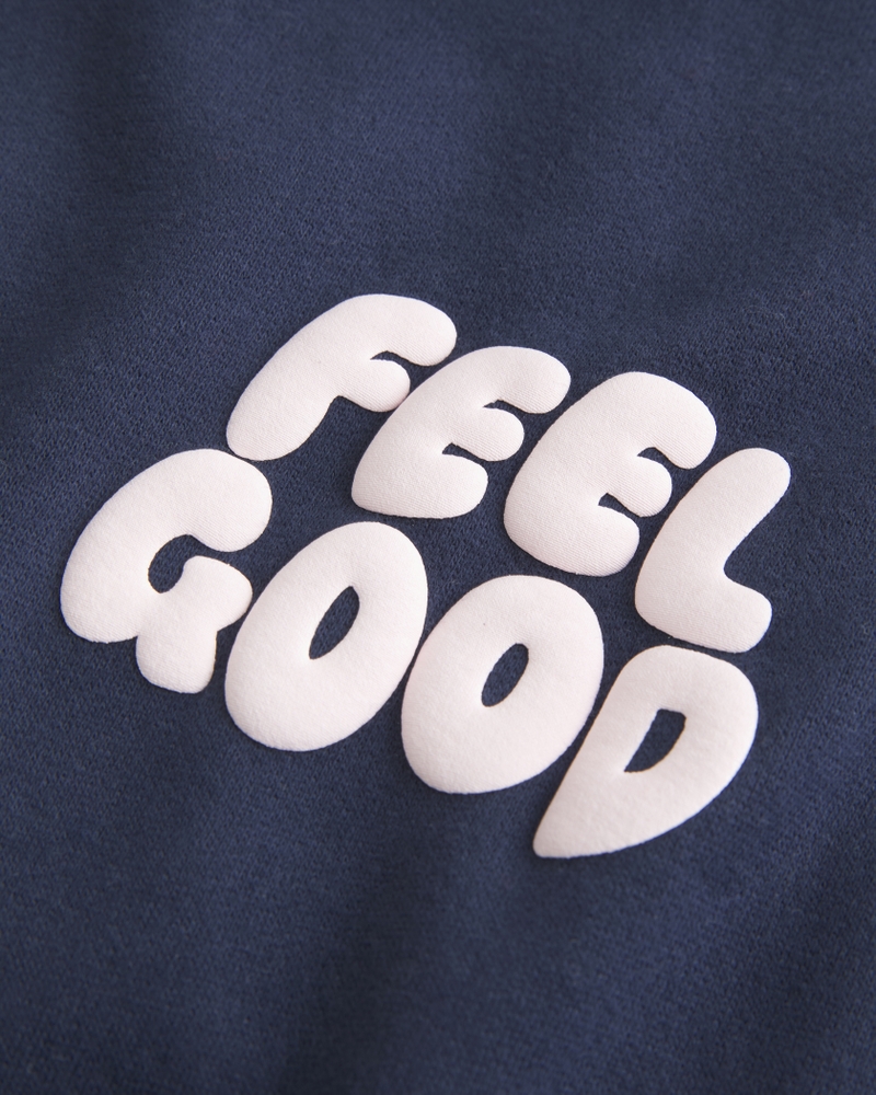 hollister feel good logo oversized hoodie