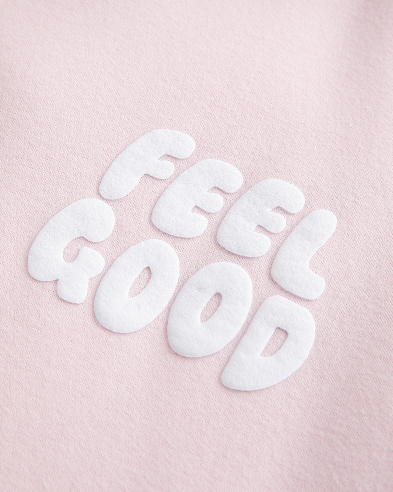 hollister feel good logo oversized hoodie