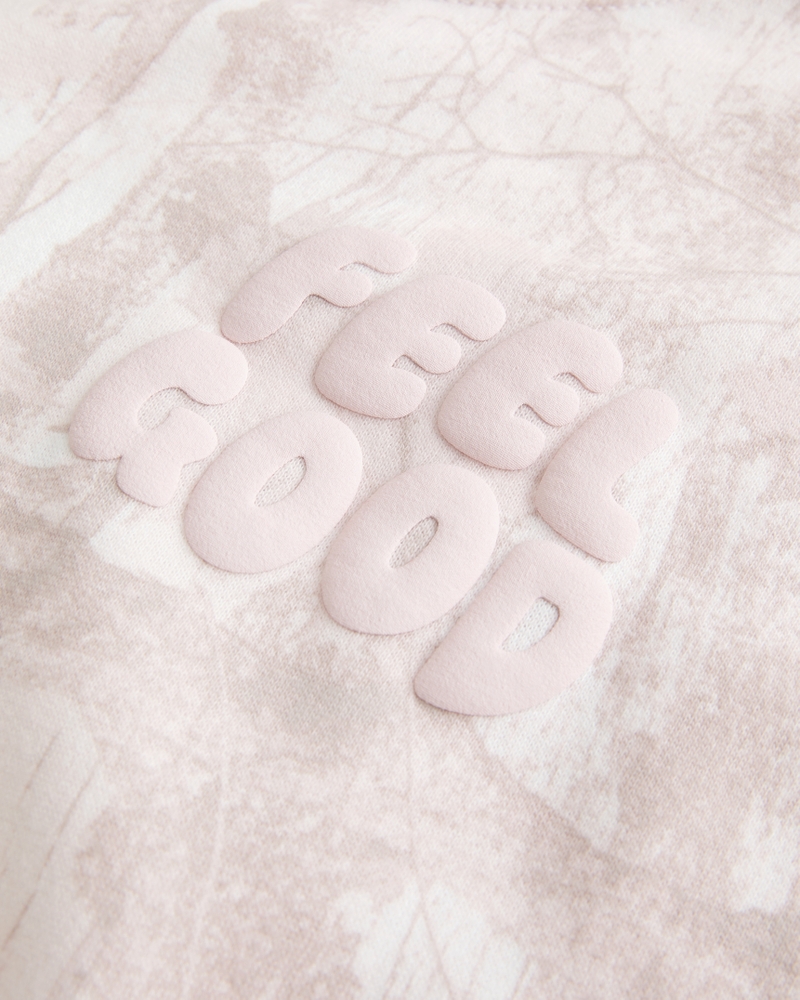 hollister feel good logo oversized hoodie