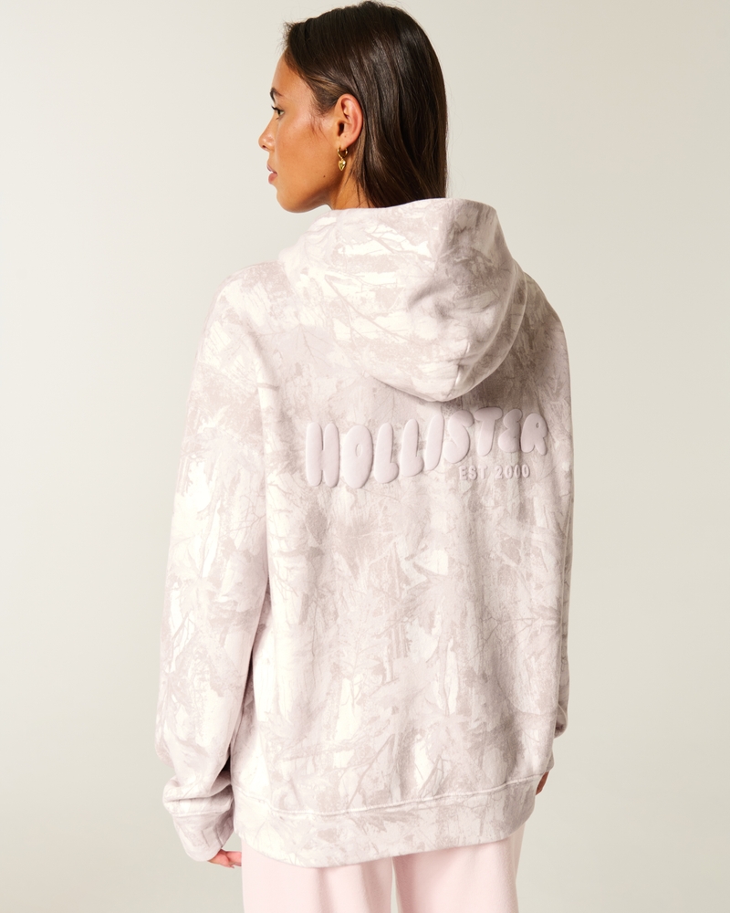 hollister feel good logo oversized hoodie