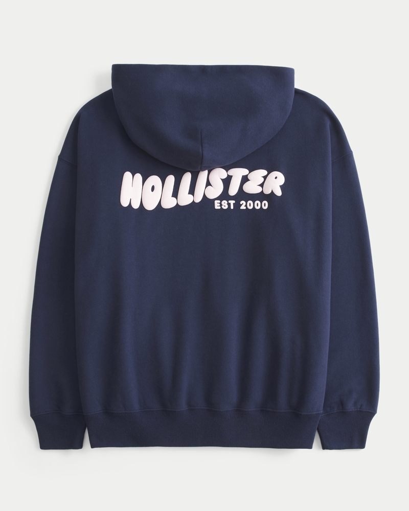 hollister feel good logo oversized hoodie