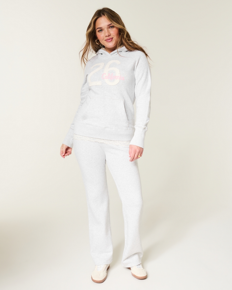 kapuzenpullover mit muster und futter aus kunstfell
