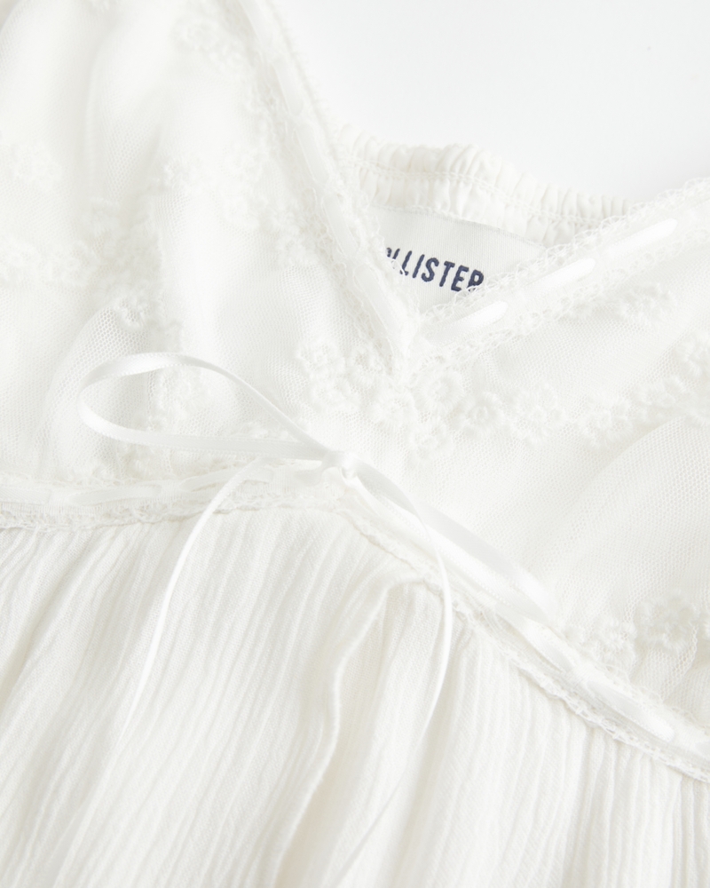 fließendes und lässiges babydoll-top