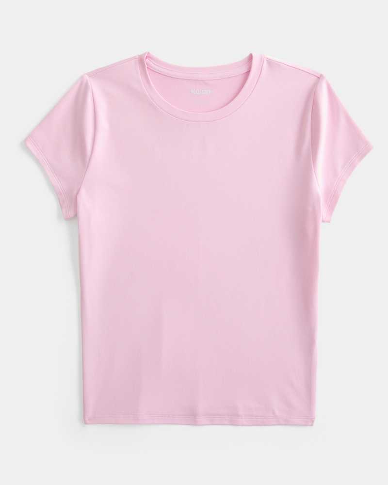 weiches und dehnbares baby-t-shirt mit rundhalsausschnitt aus nahtlosem stoff