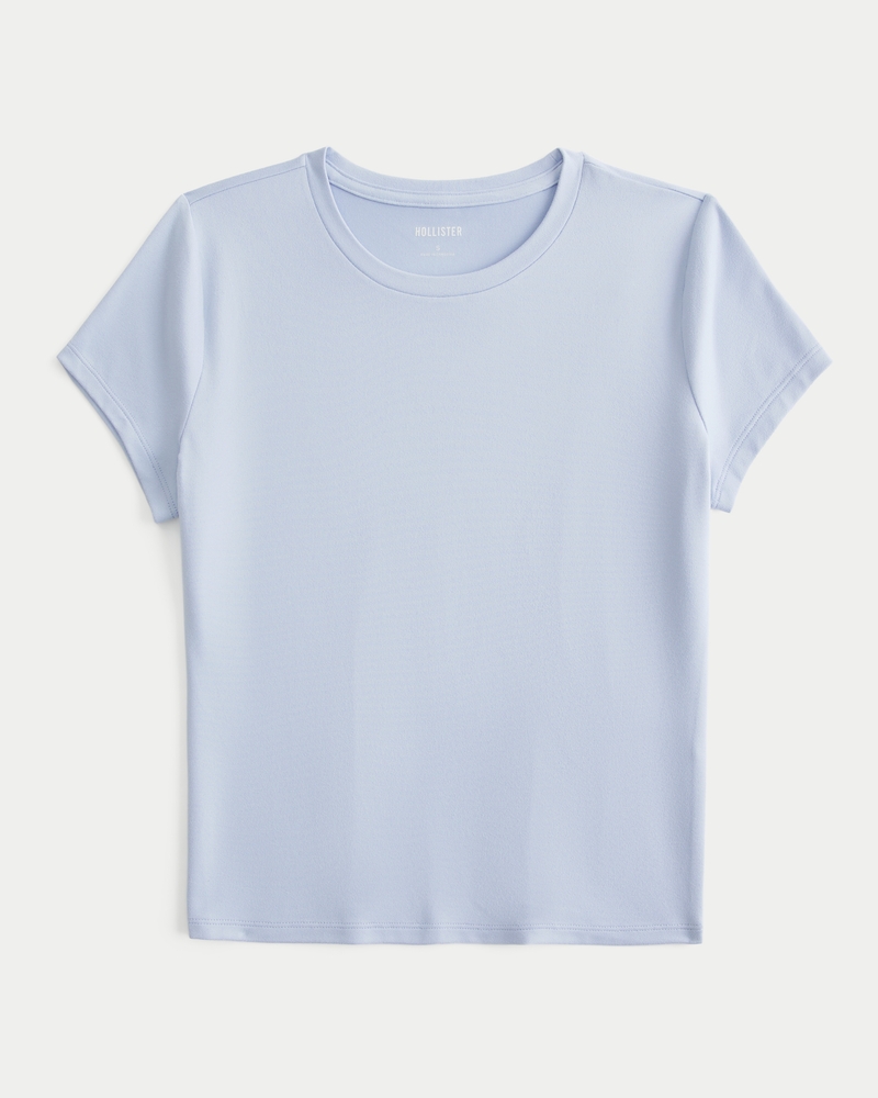 weiches und dehnbares baby-t-shirt mit rundhalsausschnitt aus nahtlosem stoff