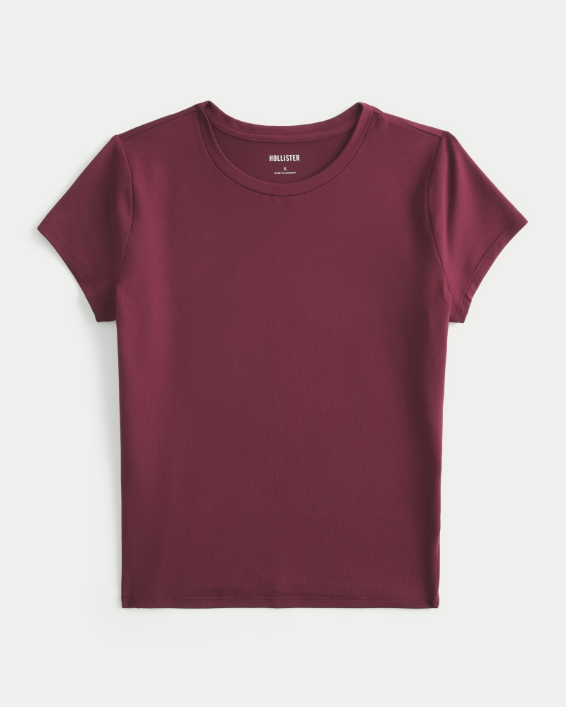 weiches und dehnbares baby-t-shirt mit rundhalsausschnitt aus nahtlosem stoff