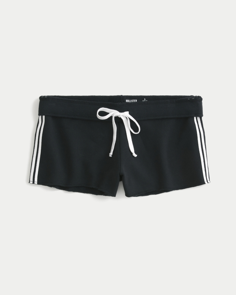 mini-shorts aus tarnfleece