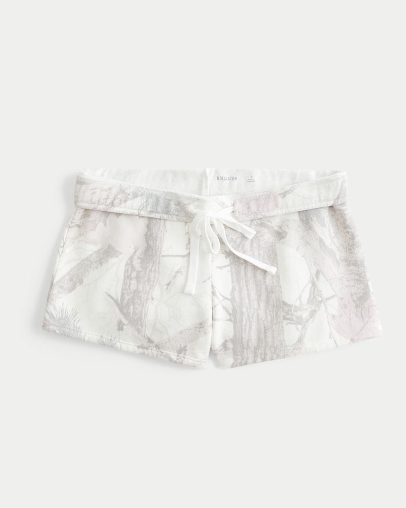 mini-shorts aus tarnfleece
