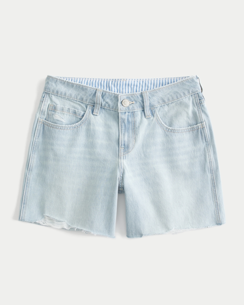 5-zoll 13 cm lange tief sitzende jeansshorts im bag-style mit mittlerer waschung