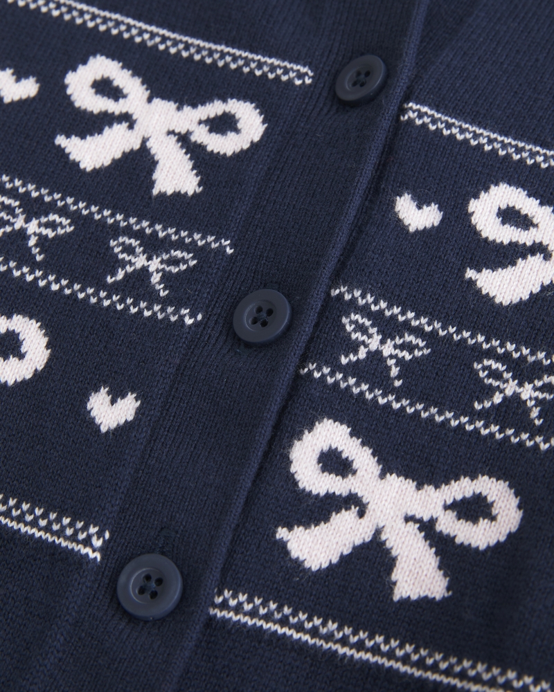 strickjacke mit schlichtem welpenmuster