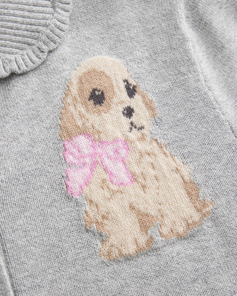strickjacke mit schlichtem schleifenmuster