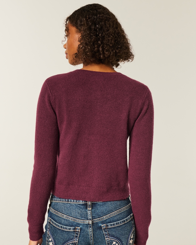 hollister comfy cloud simple bow pocket cardigan