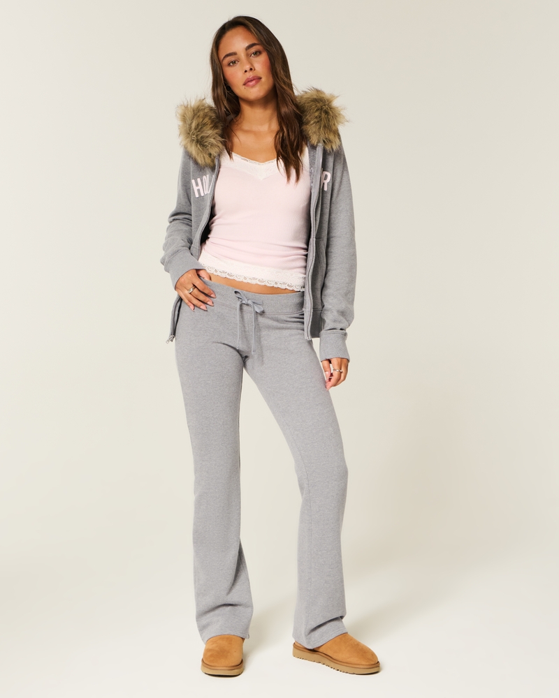 bootcut-jogginghose mit logoprint