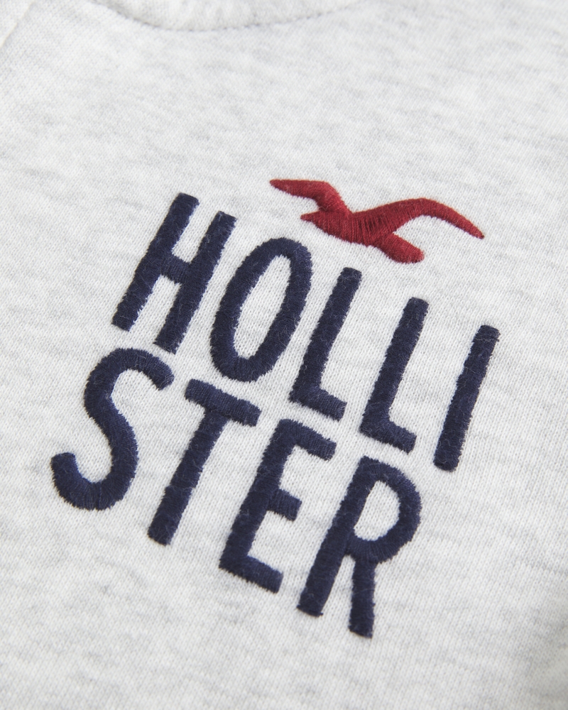 kapuzenpullover mit logomuster und reißverschluss