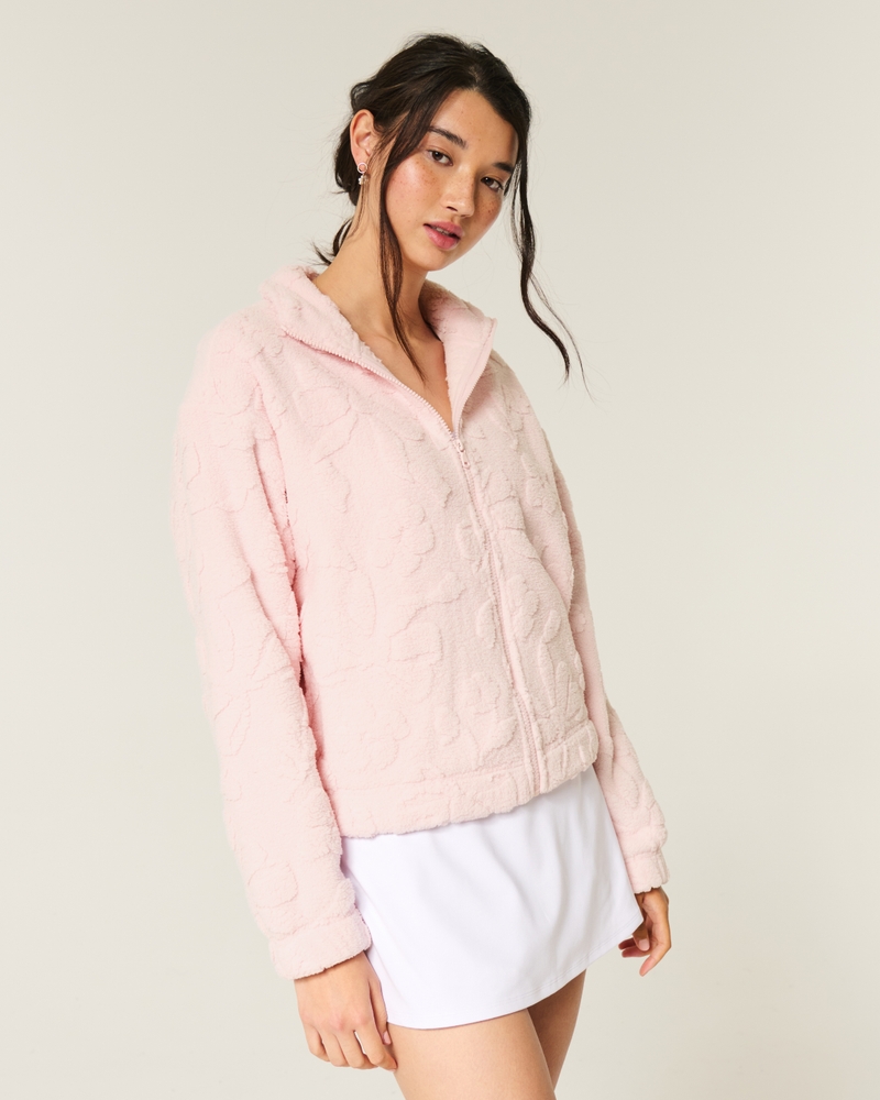 gilly hicks fleece-sweatshirt mit reißverschluss