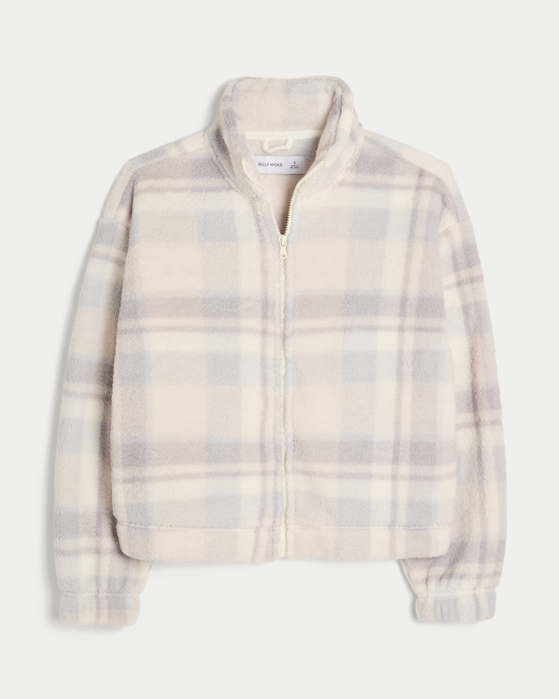 gilly hicks fleece-sweatshirt mit reißverschluss