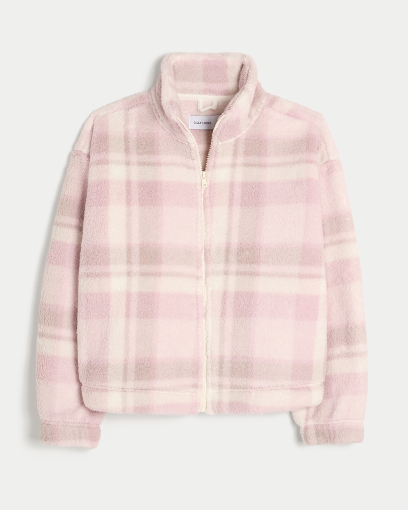 gilly hicks fleece-sweatshirt mit reißverschluss