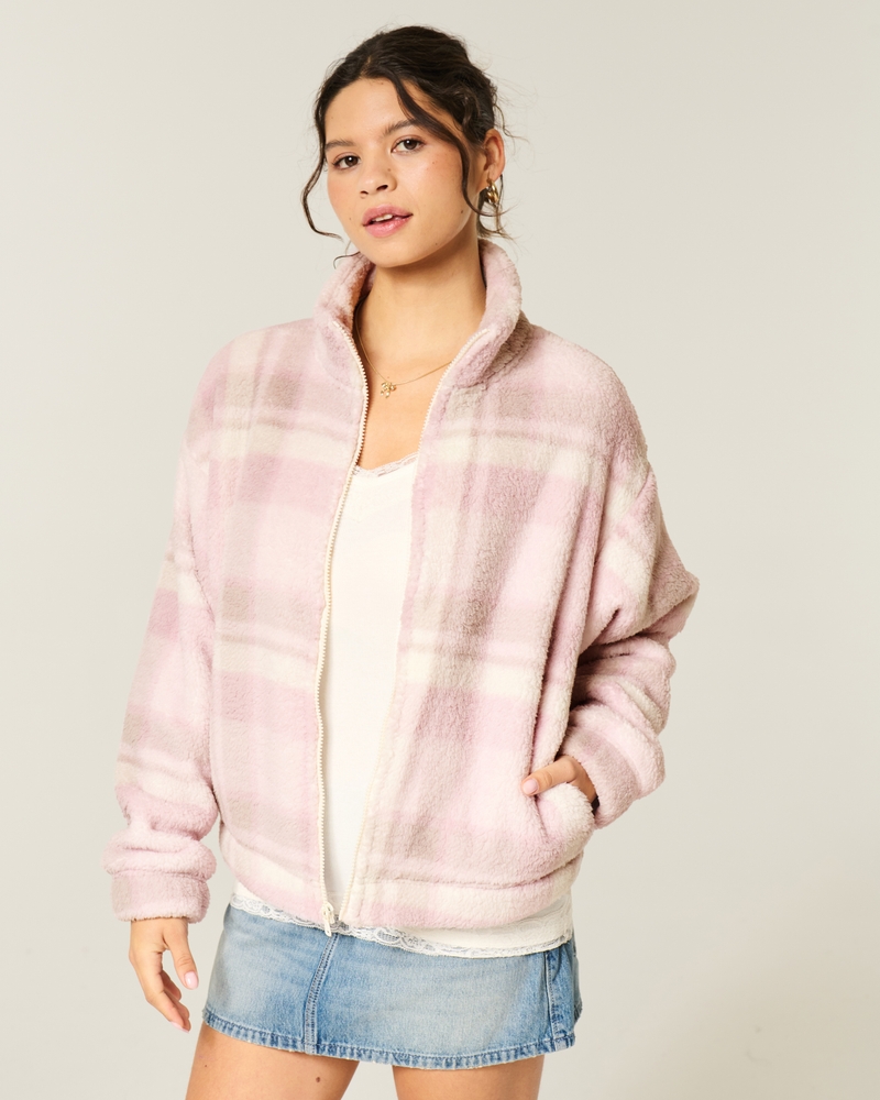 gilly hicks fleece-sweatshirt mit reißverschluss