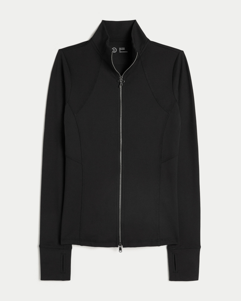 gilly hicks recharge ein lebendiges und dynamisches slim-fit-design mit einem markanten durchgehenden reißverschluss.