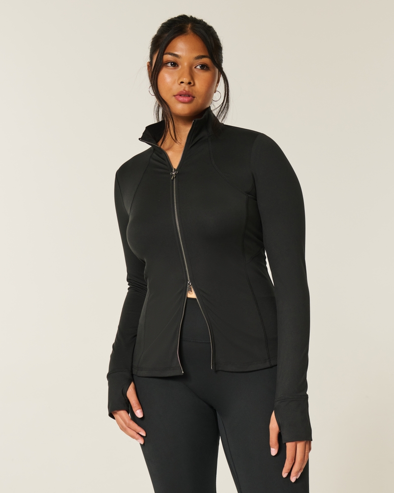 gilly hicks recharge ein lebendiges und dynamisches slim-fit-design mit einem markanten durchgehenden reißverschluss.