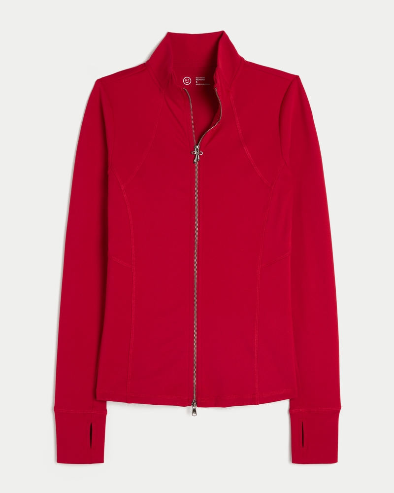 gilly hicks recharge ein lebendiges und dynamisches slim-fit-design mit einem markanten durchgehenden reißverschluss.