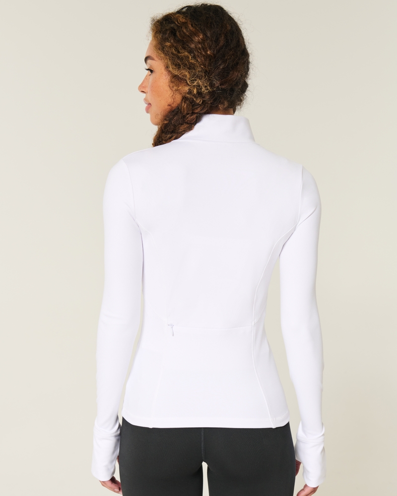 gilly hicks recharge ein lebendiges und dynamisches slim-fit-design mit einem markanten durchgehenden reißverschluss.