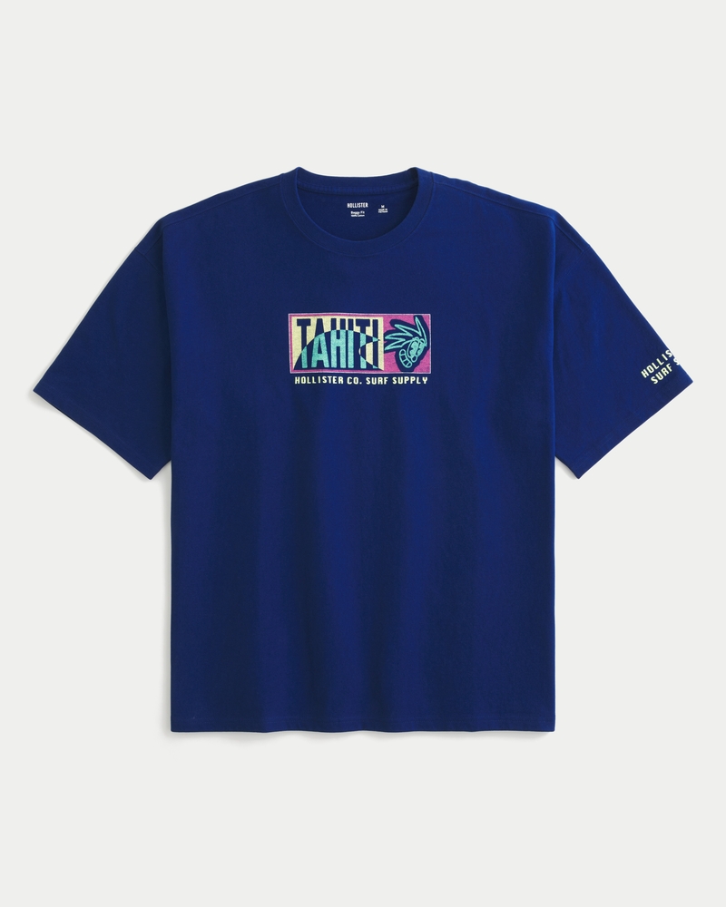 locker sitzendes t-shirt mit logoprint