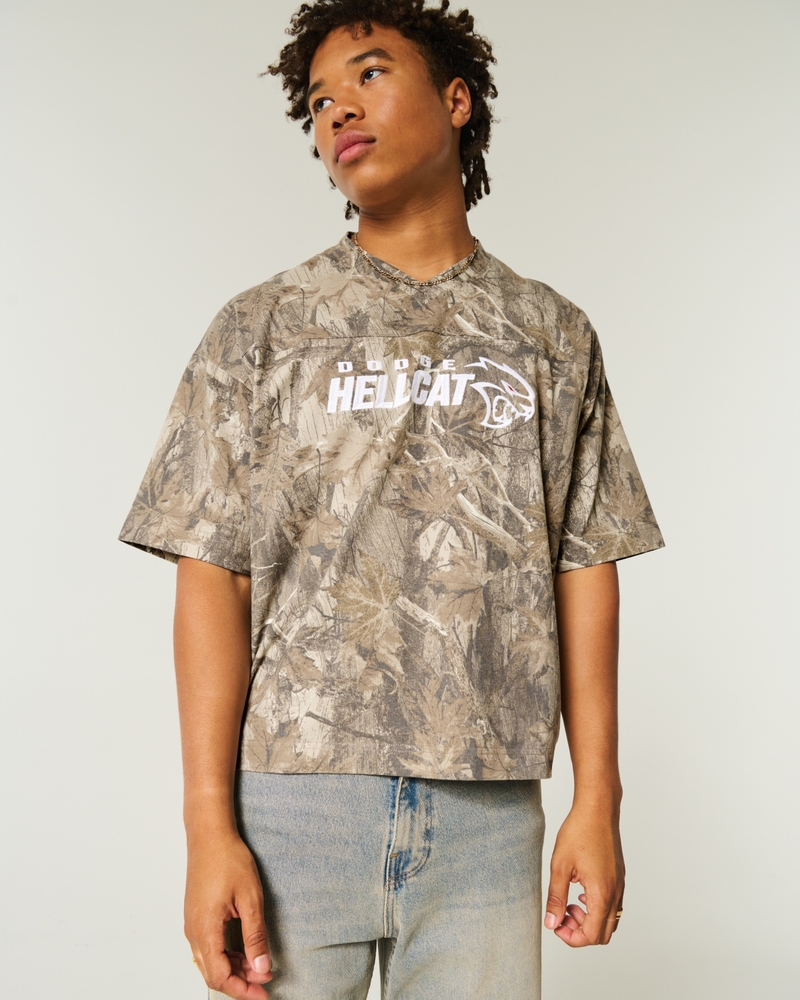 locker sitzendes schweres kurzes dodge-tarn-t-shirt